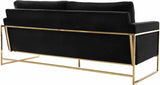 Meridian Furniture - Mila Velvet Sofa In Black - 678Black-S