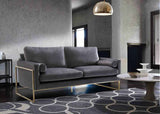 Meridian Furniture - Mila Velvet Sofa In Grey - 678Grey-S