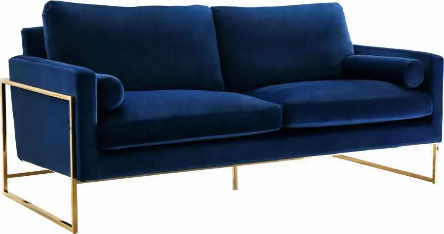 Meridian Furniture - Mila Velvet Sofa In Navy - 678Navy-S