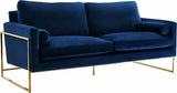 Meridian Furniture - Mila Velvet Sofa In Navy - 678Navy-S