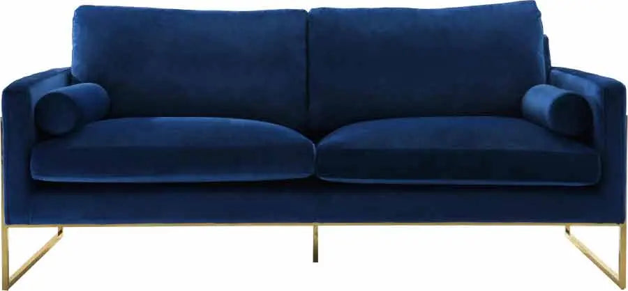 Meridian Furniture - Mila Velvet Sofa In Navy - 678Navy-S