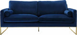 Meridian Furniture - Mila Velvet Sofa In Navy - 678Navy-S