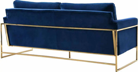 Meridian Furniture - Mila Velvet Sofa In Navy - 678Navy-S