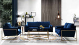 Meridian Furniture - Mila Velvet Sofa In Navy - 678Navy-S