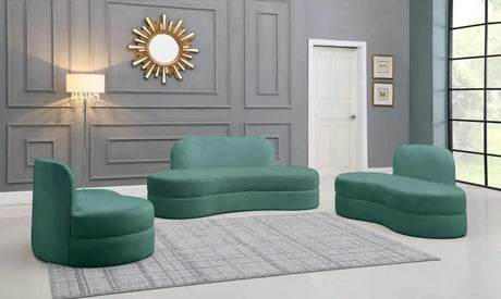 Meridian Furniture - Mitzy 3 Piece Living Room Set In Mint - 606Mint-S3Set