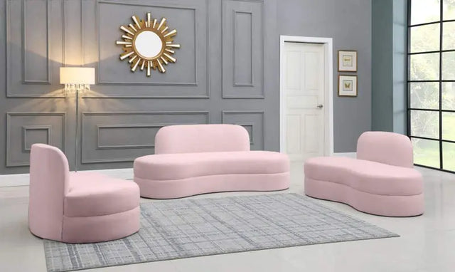 Meridian Furniture - Mitzy 3 Piece Living Room Set In Pink - 606Pink-S3Set