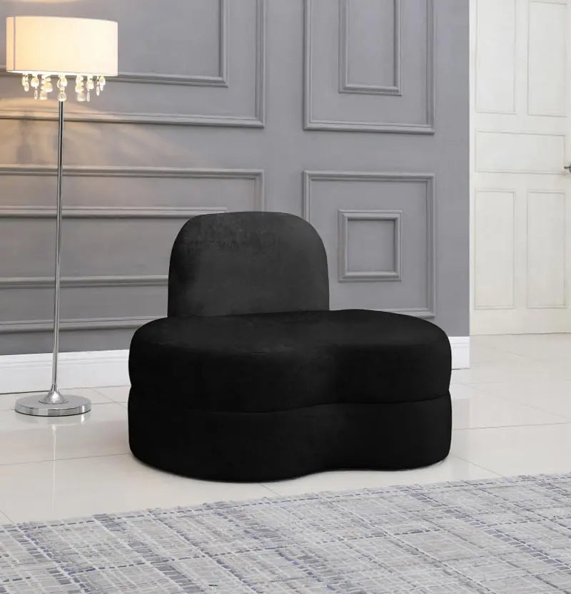 Meridian Furniture - Mitzy Velvet Chair In Black - 606Black-C