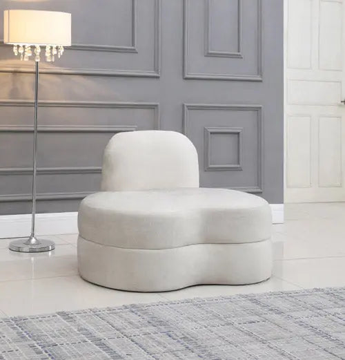 Meridian Furniture - Mitzy Velvet Chair In Cream - 606Cream-C