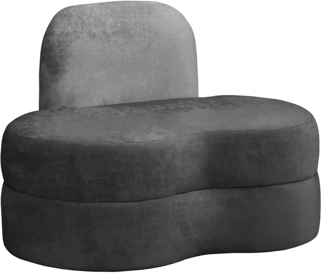 Meridian Furniture - Mitzy Velvet Chair In Grey - 606Grey-C