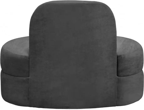 Meridian Furniture - Mitzy Velvet Chair In Grey - 606Grey-C