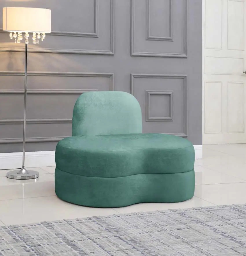 Meridian Furniture - Mitzy Velvet Chair In Mint - 606Mint-C