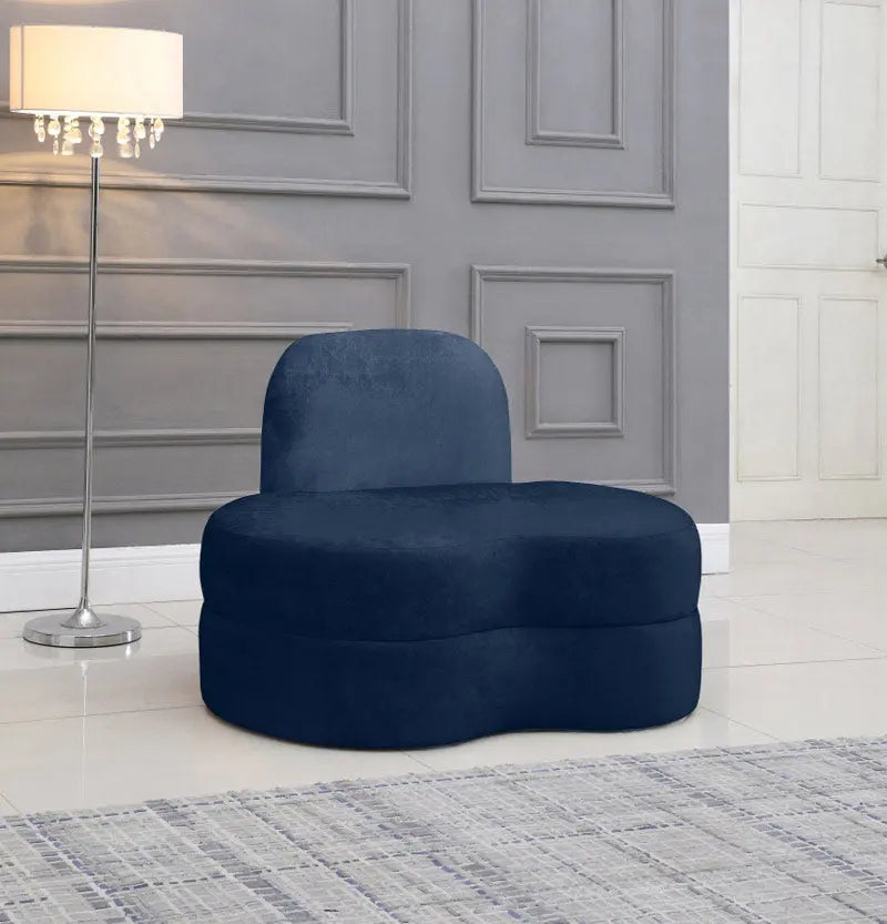 Meridian Furniture - Mitzy Velvet Chair In Navy - 606Navy-C