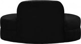 Meridian Furniture - Mitzy Velvet Loveseat In Black - 606Black-L