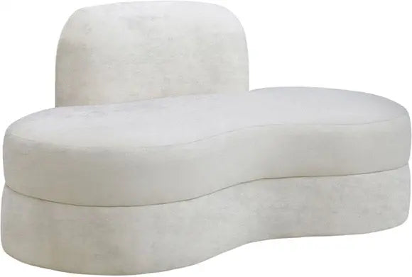 Meridian Furniture - Mitzy Velvet Loveseat In Cream - 606Cream-L