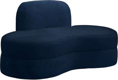 Meridian Furniture - Mitzy Velvet Loveseat In Navy - 606Navy-L