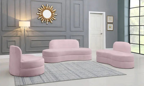 Meridian Furniture - Mitzy Velvet Loveseat In Pink - 606Pink-L