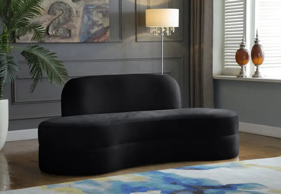 Meridian Furniture - Mitzy Velvet Sofa In Black - 606Black-S