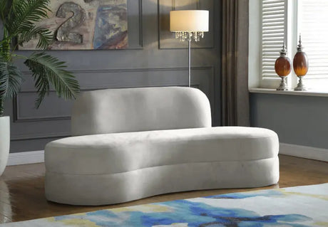 Meridian Furniture - Mitzy Velvet Sofa In Cream - 606Cream-S