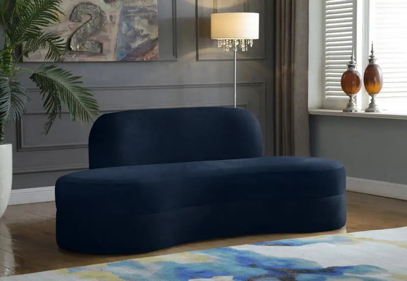 Meridian Furniture - Mitzy Velvet Sofa In Navy - 606Navy-S