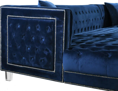 Meridian Furniture - Moda 3 Piece Sectional In Navy - 631Navy-Sectional