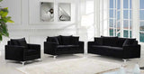 Meridian Furniture - Naomi 3 Piece Living Room Set In Black - 633Black-S-3Set