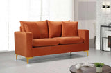 Meridian Furniture - Naomi 3 Piece Living Room Set In Cognac - 633Cognac-S-3Set