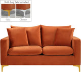 Meridian Furniture - Naomi 3 Piece Living Room Set In Cognac - 633Cognac-S-3Set