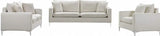 Meridian Furniture - Naomi 3 Piece Living Room Set In Cream - 633Cream-S-3Set