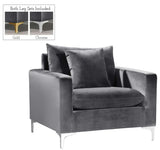 Meridian Furniture - Naomi 3 Piece Living Room Set In Grey - 633Grey-S-3Set