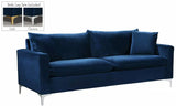 Meridian Furniture - Naomi 3 Piece Living Room Set In Navy - 633Navy-S-3Set