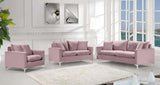 Meridian Furniture - Naomi 3 Piece Living Room Set In Pink - 633Pink -S-3Set