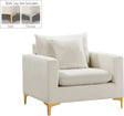Naomi Velvet Chair In Cream - 633Cream-C | Meridian