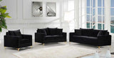 Meridian Furniture - Naomi Velvet Loveseat In Black - 633Black-L