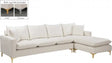 Naomi Velvet Reversible Sectional In Cream - 636Cream-Sectional | Meridian