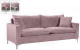 Meridian Furniture - Naomi Velvet Sofa In Pink - 633Pink-S