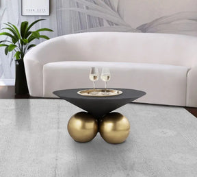 Naples Coffee Table In Brushed Brass - 265-C | Meridian