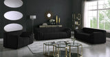 Meridian Furniture - Naya 3 Piece Living Room Set In Black - 637Black-S-3Set