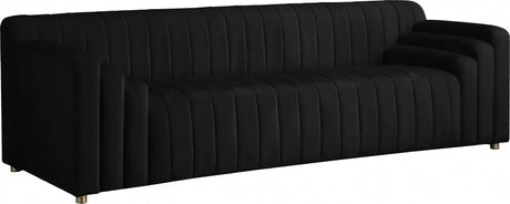 Meridian Furniture - Naya 3 Piece Living Room Set In Black - 637Black-S-3Set