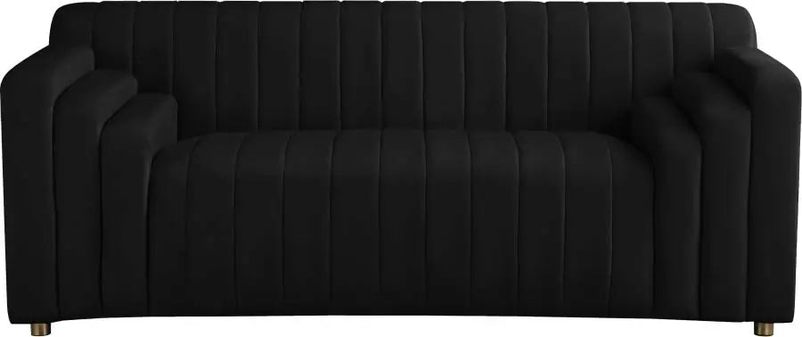 Meridian Furniture - Naya 3 Piece Living Room Set In Black - 637Black-S-3Set