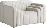 Meridian Furniture - Naya 3 Piece Living Room Set In Cream - 637Cream-S-3Set