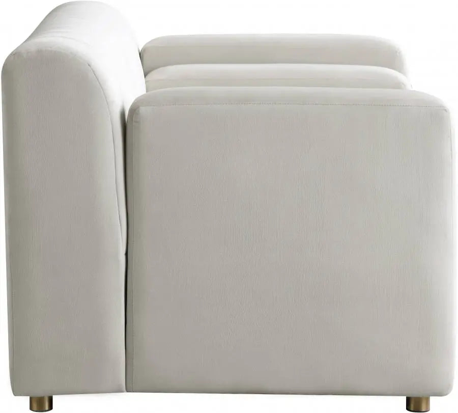 Meridian Furniture - Naya 3 Piece Living Room Set In Cream - 637Cream-S-3Set