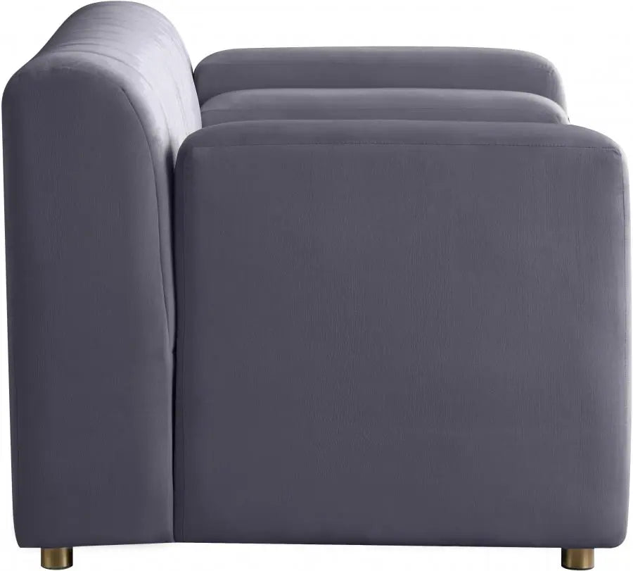 Meridian Furniture - Naya 3 Piece Living Room Set In Grey - 637Grey-S-3Set