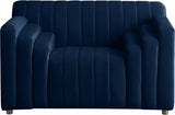 Meridian Furniture - Naya 3 Piece Living Room Set In Navy - 637Navy-S-3Set