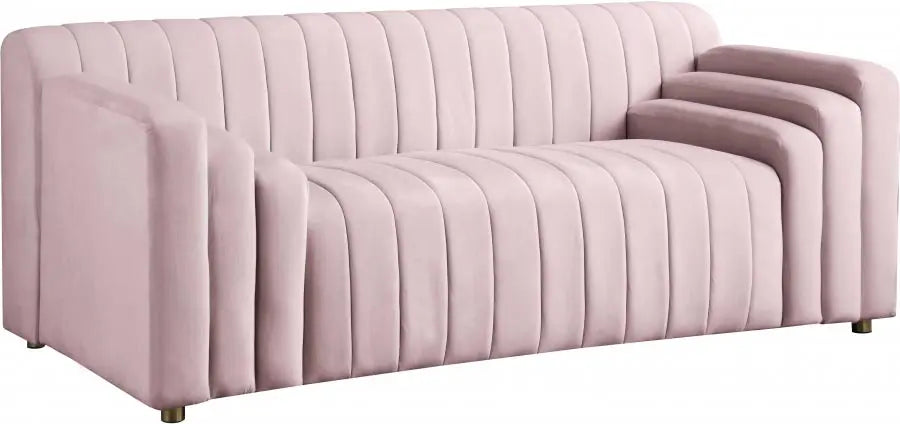 Meridian Furniture - Naya 3 Piece Living Room Set In Pink - 637Pink-S-3Set