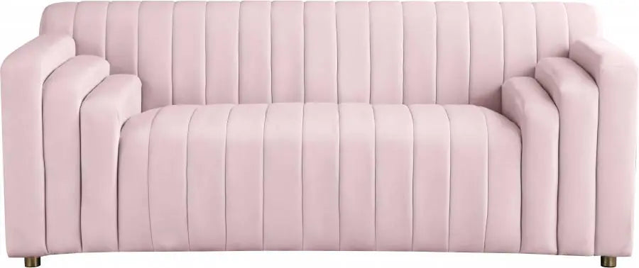 Meridian Furniture - Naya 3 Piece Living Room Set In Pink - 637Pink-S-3Set