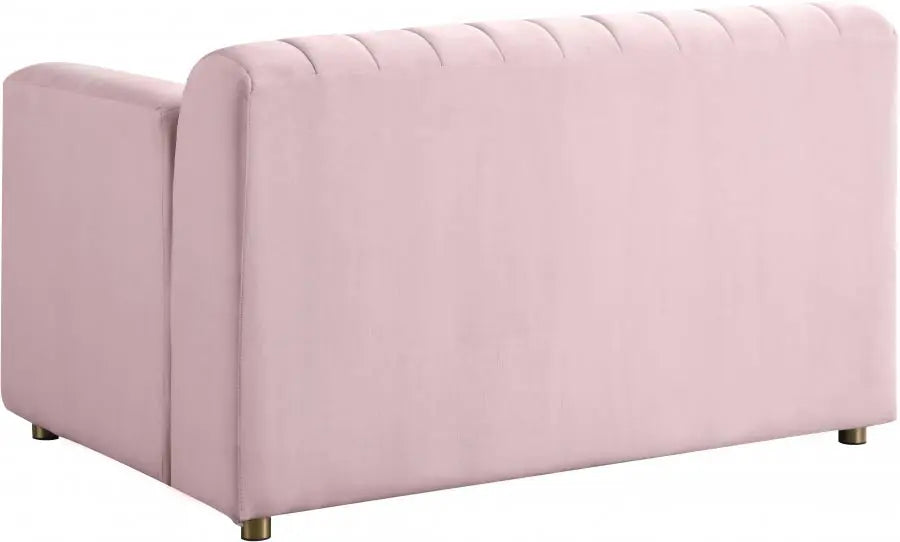 Meridian Furniture - Naya 3 Piece Living Room Set In Pink - 637Pink-S-3Set