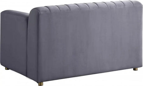 Meridian Furniture - Naya Velvet Chair In Grey - 637Grey-C