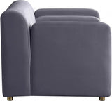Meridian Furniture - Naya Velvet Chair In Grey - 637Grey-C