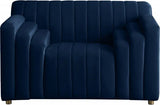 Meridian Furniture - Naya Velvet Chair In Navy - 637Navy-C