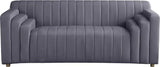 Meridian Furniture - Naya Velvet Loveseat In Grey - 637Grey-L